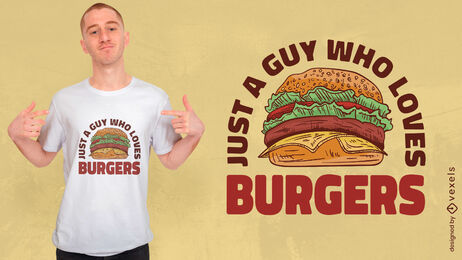 Burger Love Quote T-shirt Design Vector Download