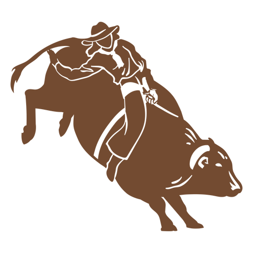 Cowboy Bull Ride ausgeschnitten PNG-Design