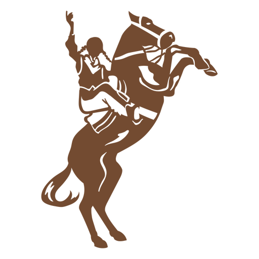 Cowboy horse ride cut out PNG Design