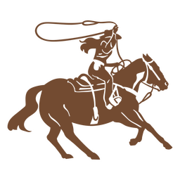 Corda de cavalo cowboy oeste selvagem cortada Desenho PNG