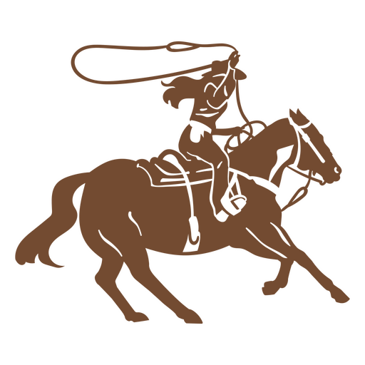 Cowboy horse rope wild west cut out PNG Design