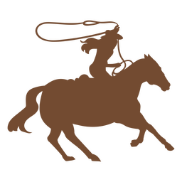 Cowboy horse ride silhouette