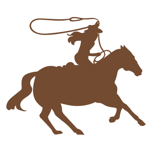 Cowboy horse ride silhouette PNG Design