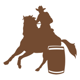 Silhueta de animais de passeio de cavalo de caubói Desenho PNG
