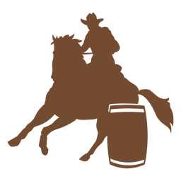 Silueta animal de paseo a caballo vaquero Diseño PNG