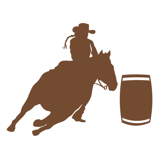 Silhueta do oeste selvagem de passeio de cavalo de caubói Desenho PNG