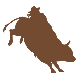 Bull Ride Cowboy Wild-West-Silhouette PNG-Design