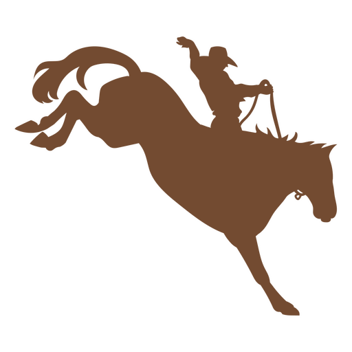Horse ride cowboy silhouette PNG Design