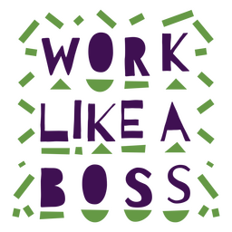 Trabalhe como uma citação de chefe Desenho PNG