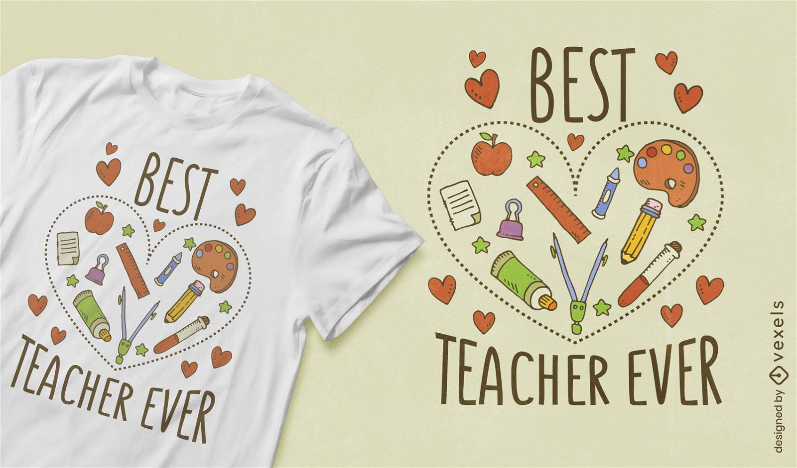 Bestes Lehrer-Zitat-T-Shirt-Design