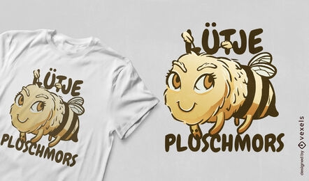 Design de camiseta de abelha de desenho animado