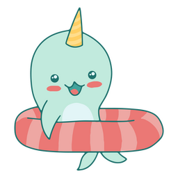 Narwal-Pool-Kawaii-Tier PNG-Design