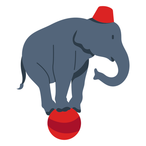 Elefante de circo animal Diseño PNG