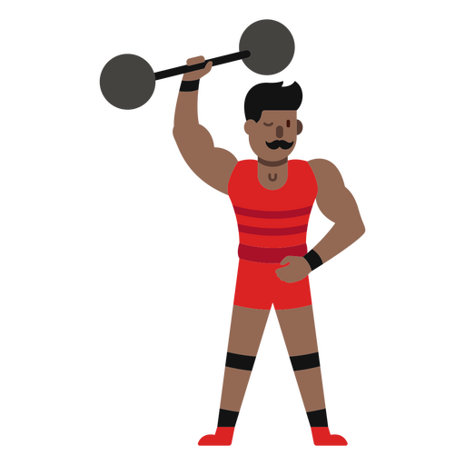 Circus weightlifting man people PNG Design
