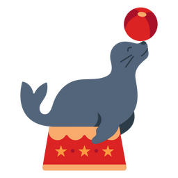animal foca de circo Desenho PNG