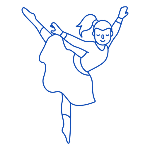 Zirkustänzerin Frau Menschen Schlaganfall PNG-Design