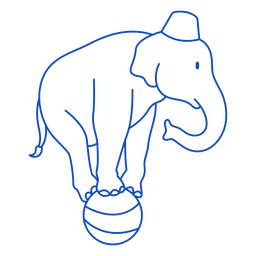 Curso de animal de elefante de circo Desenho PNG