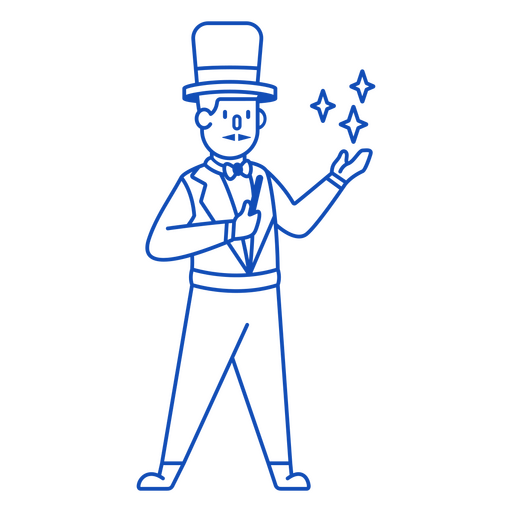 Curso de pessoas de mágico de circo Desenho PNG