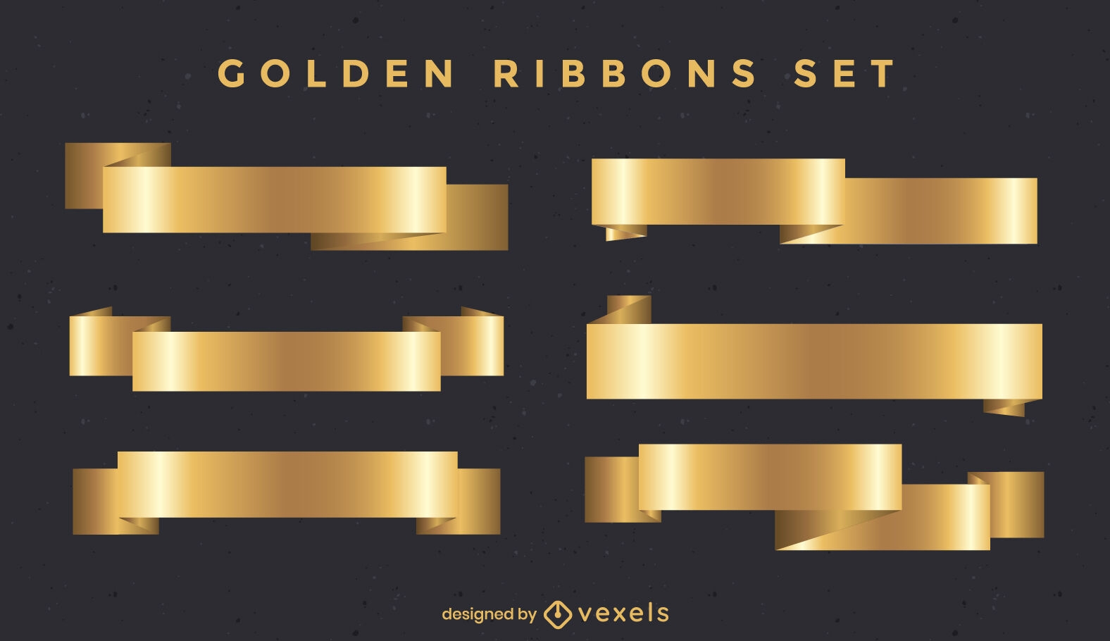 Golden ribbons set design