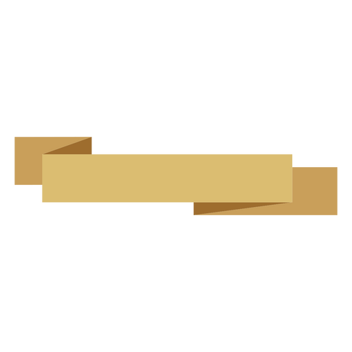Golden flat ribbon PNG Design