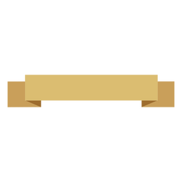 Bänder flach golden PNG-Design