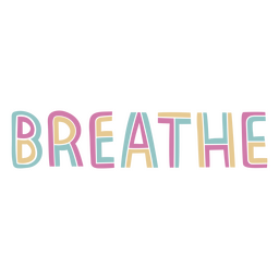 Breathe word stroke PNG Design