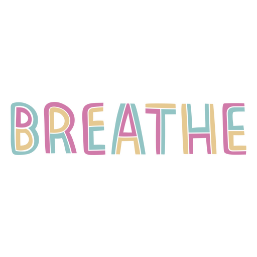 Breathe word stroke PNG Design