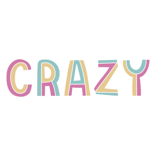Crazy word stroke PNG Design