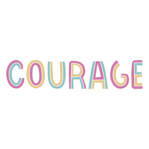 Courage word stroke PNG Design