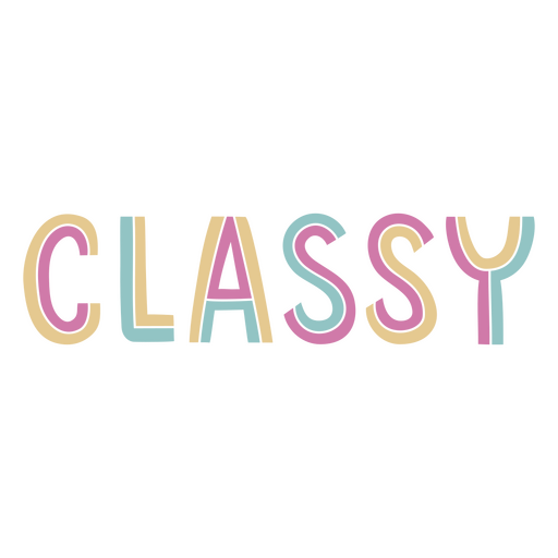 Classy word stroke PNG Design