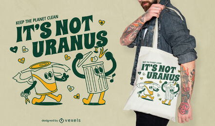 Keep Earth clean tote bag design