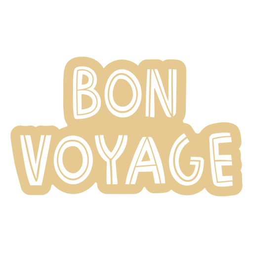 Bon voyage words cut out PNG Design