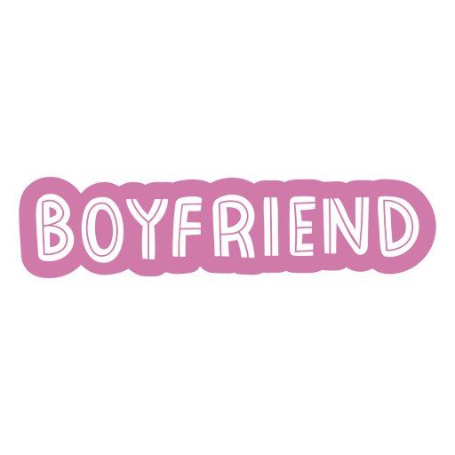 Boyfriend word cut out PNG Design