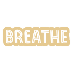 Respire palavra cortada Desenho PNG