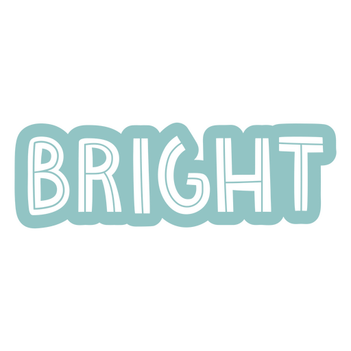 Bright word cut out PNG Design