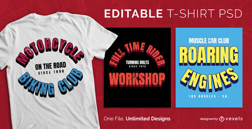 Camiseta psd escalable con citas de textura vintage