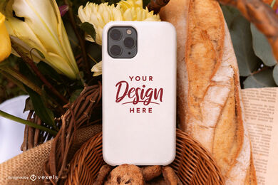 Brotkorb Telefonkasten Mockup
