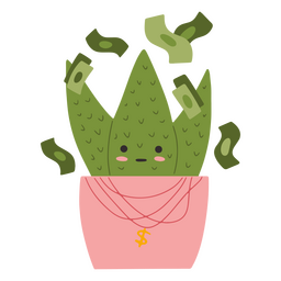 Cool bills cactus lindo personaje Diseño PNG