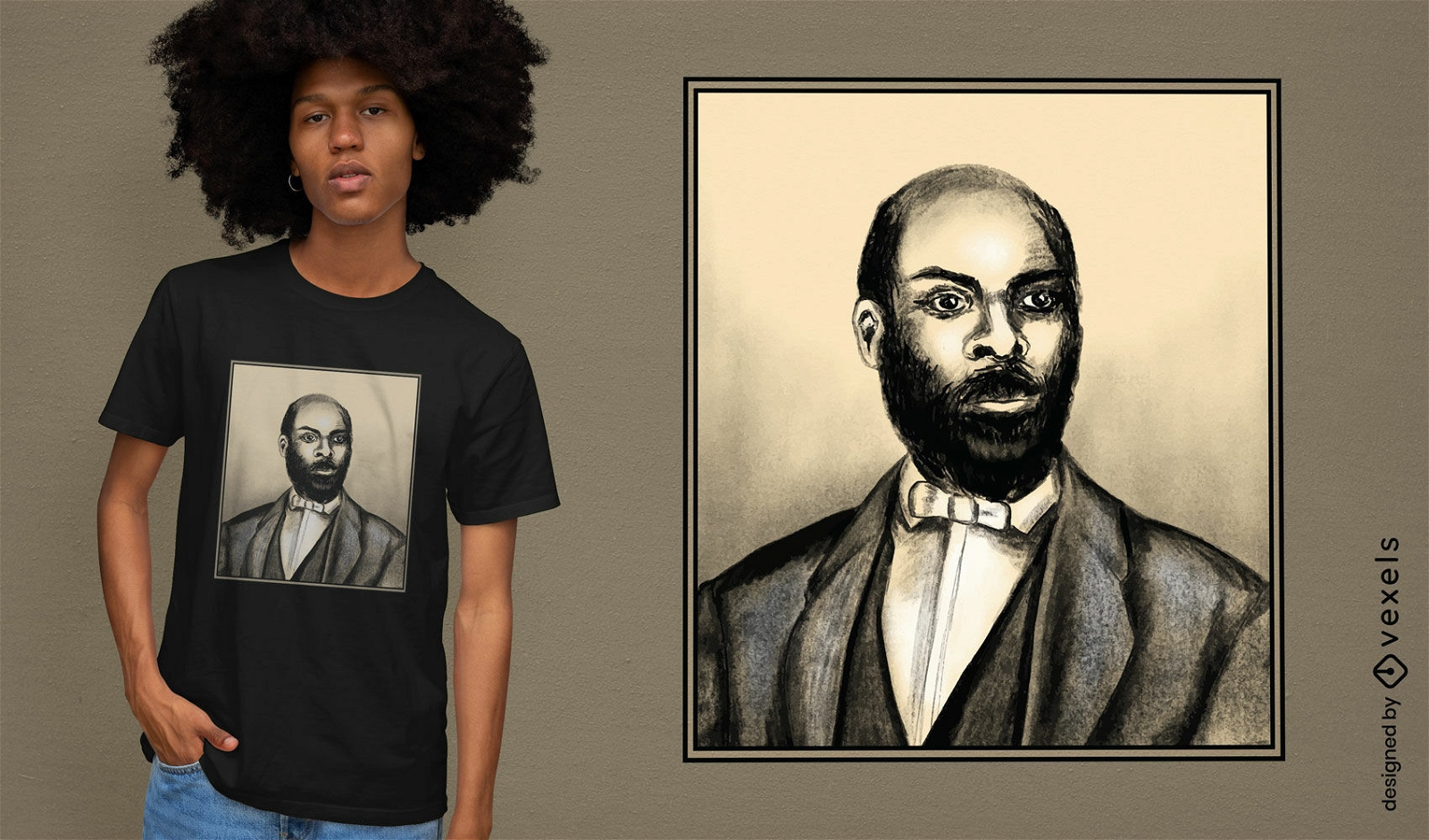 T-Shirt-Design mit John Jasper-Porträt
