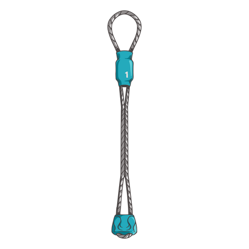 Blue rope with a blue handle PNG Design