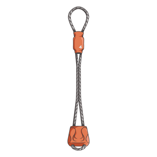 Seil mit orangefarbenem Griff PNG-Design