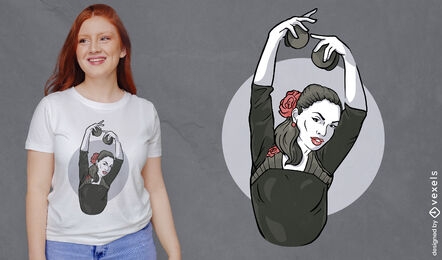 Woman dancing flamenco t-shirt design