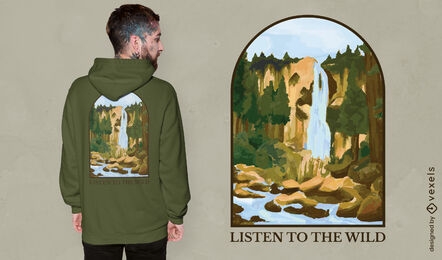 Listen to the wild nature t-shirt design