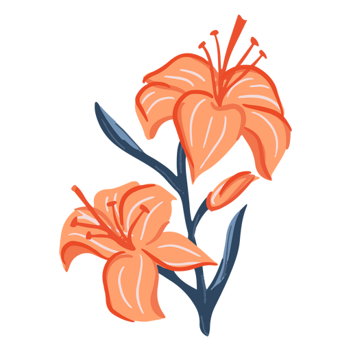 Lindo icono de naturaleza de flores Diseño PNG
