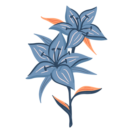 Ícone de pétalas delicadas de flores Desenho PNG