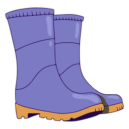 Rain boots color stroke purple PNG Design Transparent PNG