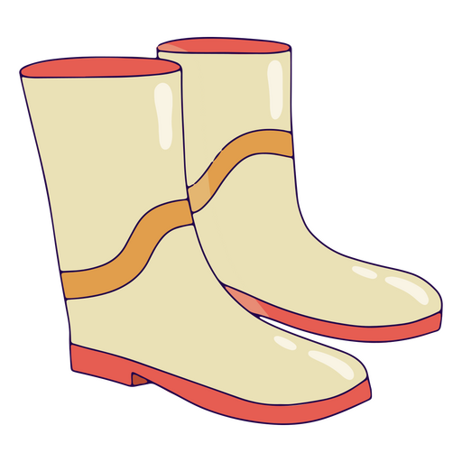 Rain boots color stroke beige