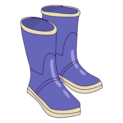 Botas de chuva cor traço violeta Desenho PNG