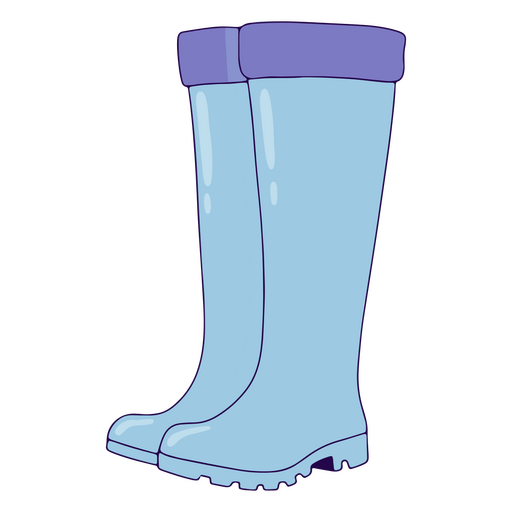 Botas de chuva cor traço azul céu Desenho PNG