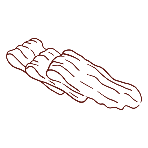 Golpe de comida de tocino de carne Diseño PNG